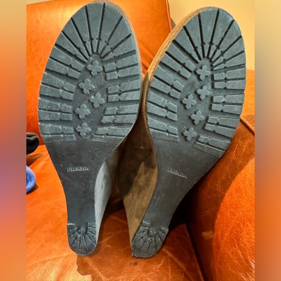 Prada Suede Wedge Knee Boot - Picture 5 of 6